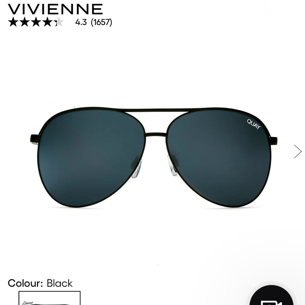 Quay VIVIENNE BLACK Sunglasses